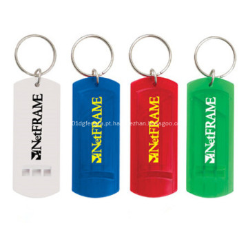 Plastic Whistle Key Chains with Logo